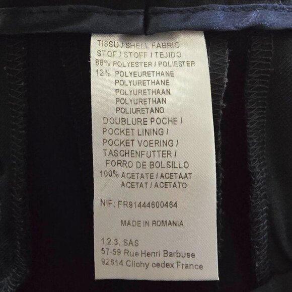 1.2.3 Paris Navy High Rise Straight Leg Ankle Dress Pants Sz 40 (Sz 8) - Picture 8 of 9